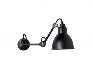 DCWéditions - Lampe Gras N°204 - Wandlamp - Black/Black - Arm: 17 x Rod: 20 x Shade: Ø: 15,3 cm