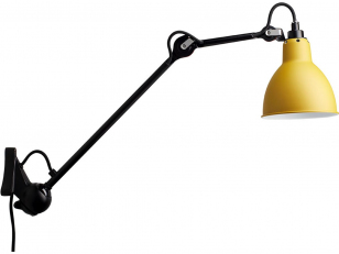 DCWéditions - Lampe Gras N°222 - Wandlamp - Black/Yellow - Arm: 40 x Rod: 20 cm