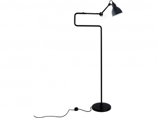 DCWéditions - Lampe Gras N°411 - Vloerlamp - Black/Blue - Double elbow: 36 - 72 x Rod: 20 x Bar: 105 + 16 cm