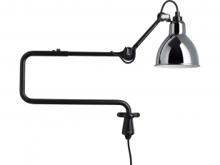 DCWéditions - Lampe Gras N°303 - Wandlamp - Black/Chrome - Arm: 72 x Rod: 20 cm