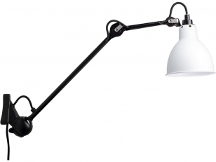 DCWéditions - Lampe Gras N°222 - Wandlamp - Black/White - Arm: 40 x Rod: 20 cm