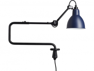 DCWéditions - Lampe Gras N°303 - Wandlamp - Black/Blue - Arm: 72 x Rod: 20 cm