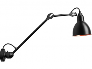 DCWéditions - Lampe Gras N°304 L40 - Wandlamp - Black/Black/Copper - Arm: 40 x Rod: 20 cm