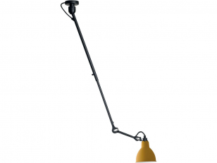 DCWéditions - Lampe Gras N°302 - Pendant lamp - Black/Yellow - Adjustable arm: min. 54 - max. 92 x Rod: 20 cm