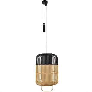 Forestier Bamboo Square Hanglamp Large Black
