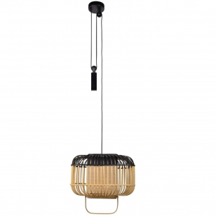 Forestier Bamboo Square Hanglamp Small Black