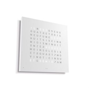 QLOCKTWO Qlocktwo Classic POWDER COATED - Frans - Witte peper