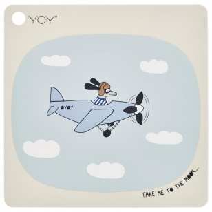 OYOY Take me to the moon placemat blauw-grijs