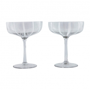OYOY Mizu coupe champagneglas 2-pack Clear