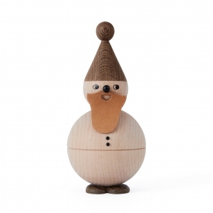 OYOY Santa Claus houten figuur Beukenhout-eikenhout-leer