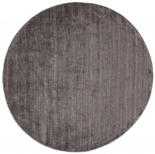 MOMO Rugs - Vloerkleed Plain Dust Round Robusto Dark Brown - 200 cm rond