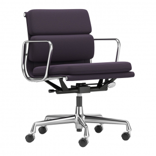 Vitra Soft Pad Chair EA 217 Bureaustoel - Track / Chestnut - Ink Blue