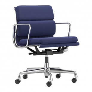 Vitra Soft Pad Chair EA 217 Bureaustoel - Track / Royal Blue - Nero