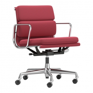Vitra Soft Pad Chair EA 217 Bureaustoel - Track / Dark Magenta - Chestnut