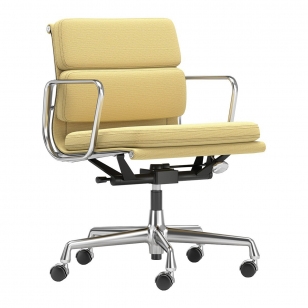 Vitra Soft Pad Chair EA 217 Bureaustoel - Laser RE / Cream - Mustard