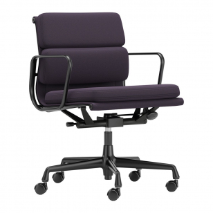 Vitra Soft Pad Chair EA 217 Bureaustoel - Track / Chestnut - Ink Blue