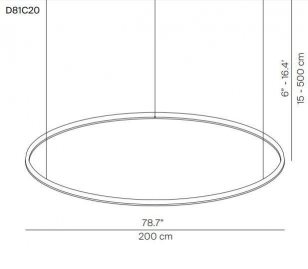 Luceplan Compendium Circle 200 Hanglamp LED Aluminium