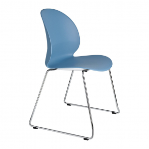 Fritz Hansen N02 Recycle stoel met slede onderstel - Lichtblauw