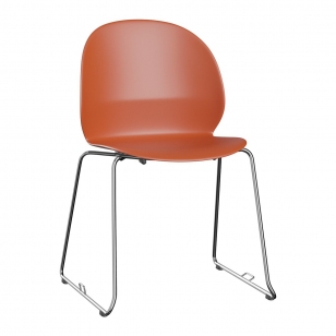 Fritz Hansen N02 Recycle stoel met slede onderstel - Oranje - Koppelbaar
