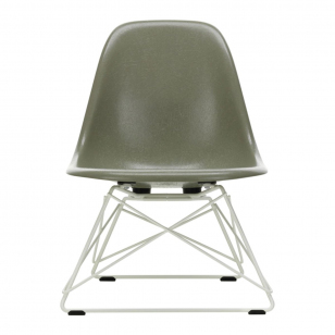 Vitra Eames Fiberglass Chair LSR - Raw Umber / Wit