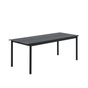 Muuto Linear Steel Tafel - Black - l. 220 cm.