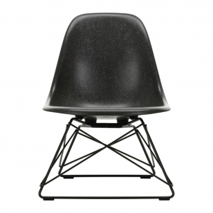 Vitra Eames Fiberglass Chair LSR - Elephant Hide Grey / Zwart
