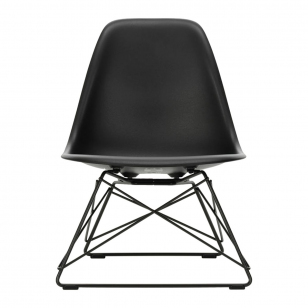 Vitra Eames Plastic Chair LSR - Diepzwart / Zwart