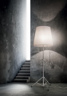 Pallucco - Staanlamp Gilda Nikkel / Wit Design Metaal