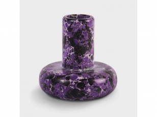 &klevering - Candle Holder Stone - Kandelaar - Amathyst Purple - 7.5x7 cm