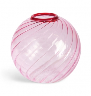 &klevering - Vase Spiral - Vaas - Pink - Ø 9 cm