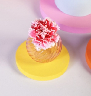&klevering - Vase Spiral - Vaas - Pink - Ø 9 cm