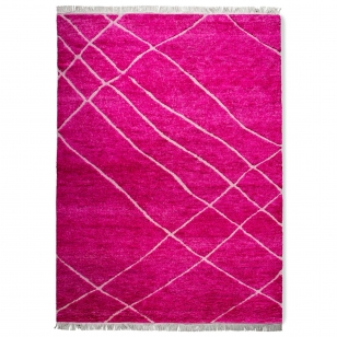 HKliving Hand Knotted Woolen Vloerkleed 260x360 Roze