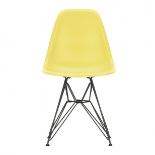 Vitra Eames Plastic Chair DSR Stoel Zwart - Citron Yellow