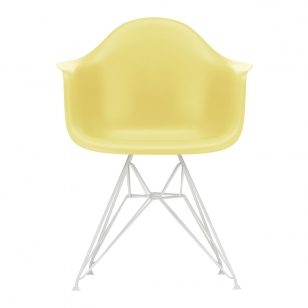 Vitra Eames Plastic Chair DAR Wit Onderstel - Citron Yellow