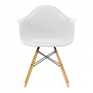 Vitra Eames Plastic Chair DAW Esdoorn Gelig - Cotton White