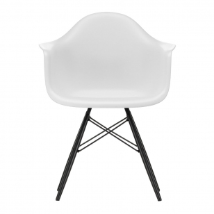 Vitra Eames Plastic Chair DAW Esdoorn Zwart - Cotton White