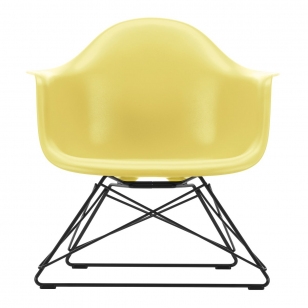 Vitra Eames Plastic Chair LAR - Citroen Yellow - Basic Dark