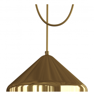Vij5 - Lloop lamp - Messing gepolijst + messingkleurig snoer