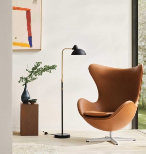 Fritz Hansen - Egg Chair - Walnoot Elegance Leder