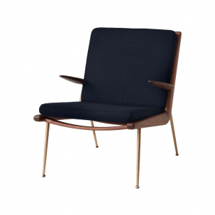 &Tradition Boomerang HM2 fauteuil Loop marine, geolied walnoothout