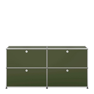 USM Haller - Sideboard 2x2 met 4 Klepdeuren - Limited Olive Green