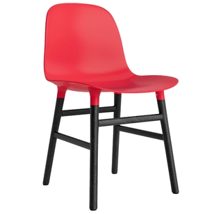 Normann Copenhagen Form Chair Stoel Met Zwart Onderstel Felrood