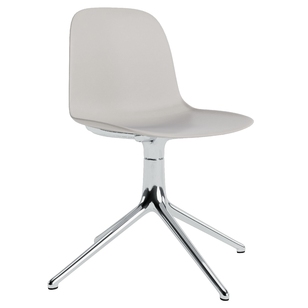 Normann Copenhagen Form Chair Swivel Stoel Met Aluminium Onderstel Warm Grijs
