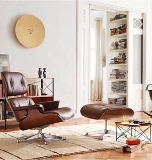 Vitra Eames Lounge Chair - Zwart Gepigmenteerd Noten/Chocolate Leather