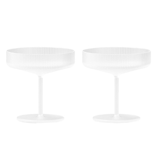 Ferm Living Ripple Champagne Glas Set Van 2 Frosted