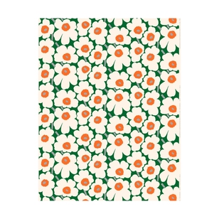 Marimekko Pieni Unikko gewaxte stof Green-cotton-orange