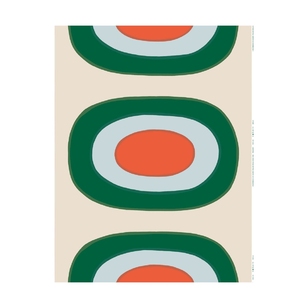 Marimekko Melooni stof kartoen Off white-green-l. blue-orange