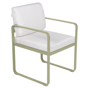 Fermob Bellevie dining armchair tuinstoel Willow green - Off-white