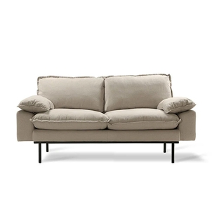 HKliving Retro sofa 2-zits bank cosy beige