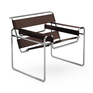 Knoll International Breuer Original Wassily Lounge fauteuil - Spinneybeck Leer bruin